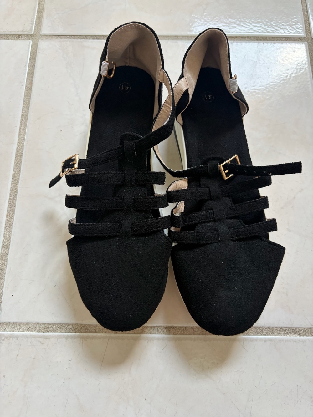 Women’s Black Strappy Flat Sandals